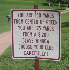 Golf sign