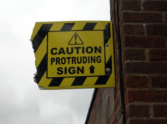 Protruding sign