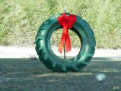 Redneck Christmas tire