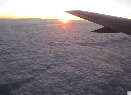 Cloud cover at sunset