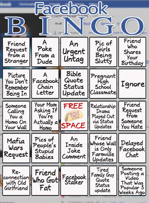 Facebook bingo