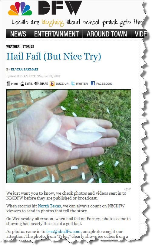 Hail fail