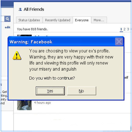 Facebook warning