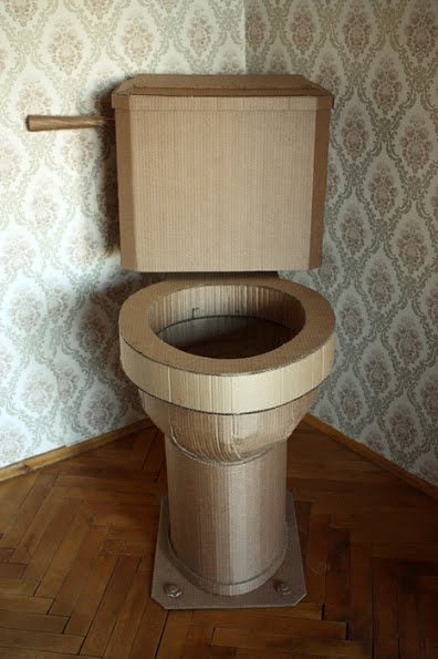 Cardboard toilet