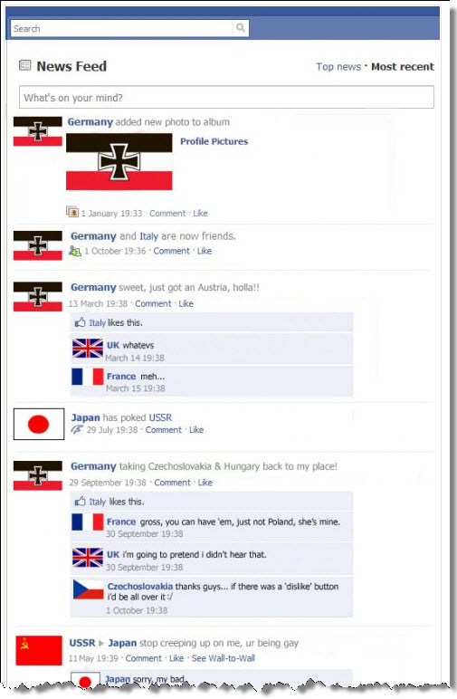 WWII on facebook