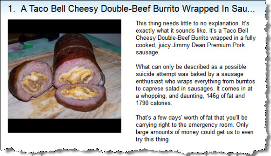 Burrito sausage