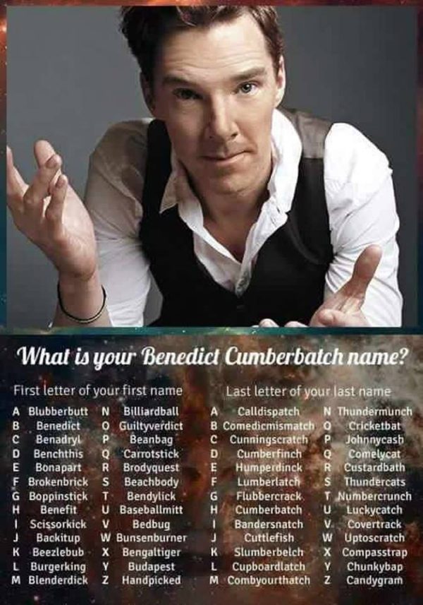 Your Benedict Cumberbatch Name